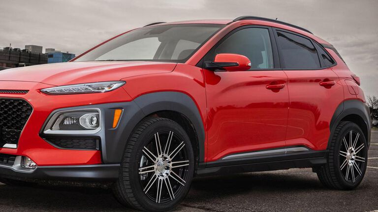 vehicle with new after market rims