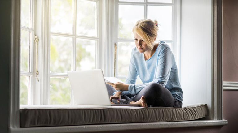 At home ordering new tires online